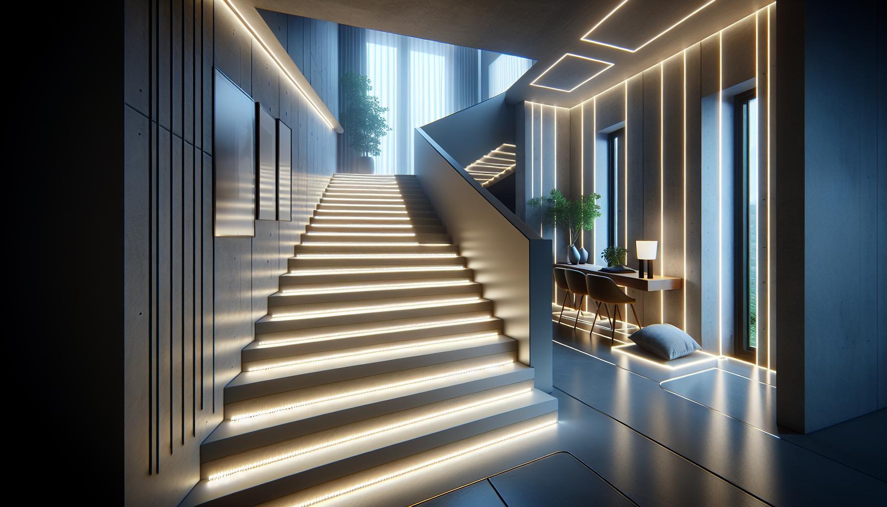 Jak osvětlit schody LED pásky? Moderní řešení pro bezpečnost i design 19 Jak osvětlit schody LED pásky? Moderní řešení pro bezpečnost i design